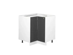 Vicco Eckunterschrank Fame-Line Anthrazit-Gold/Weiß 81 cm ohne Arbeitsplatte