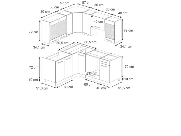 Vicco Fame-Line Eckküche Dunkelblau Hochglanz/Anthrazit 160 x 190 cm AP Anthrazit ohne E-Geräte