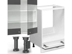 Vicco Fame-Line Küchenzeile Anthrazit-Gold/Weiß 300 cm AP Eiche ohne E-Geräte