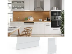 Vicco Frontblende Fame-Line Weiß Hochglanz/Weiß 45 cm ohne Arbeitsplatte