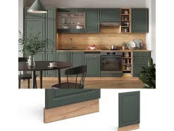 Vicco Frontblende Fame-Line Grün-Gold Landhaus/Goldkraft Eiche 45 cm ohne Arbeitsplatte