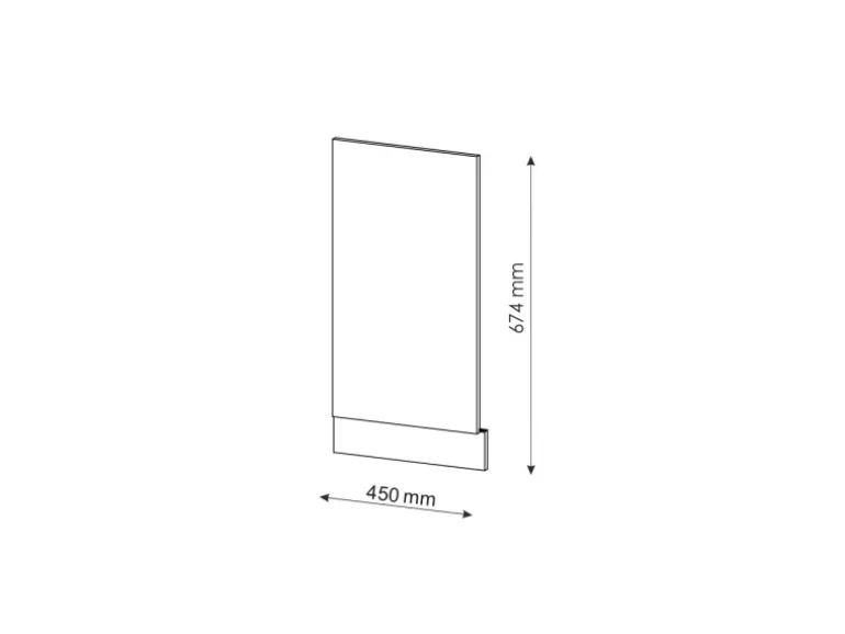 Vicco Frontblende Fame-Line Weiß Landhaus/Weiß 45 cm ohne Arbeitsplatte