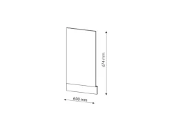 Vicco Frontblende Fame-Line Schwarz-Eiche Hochglanz/Goldkraft Eiche 60 cm ohne Arbeitsplatte