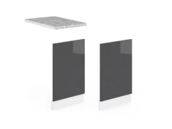 Vicco Frontblende R-Line Anthrazit Hochglanz/Weiß 45 cm ohne Arbeitsplatte