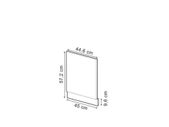 Vicco Frontblende R-Line Artisan-Eiche/Anthrazit 45 cm ohne Arbeitsplatte mit Anthrazit Korpus