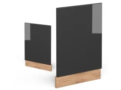 Vicco Frontblende R-Line Anthrazit Hochglanz/Goldkraft Eiche 45 cm ohne Arbeitsplatte