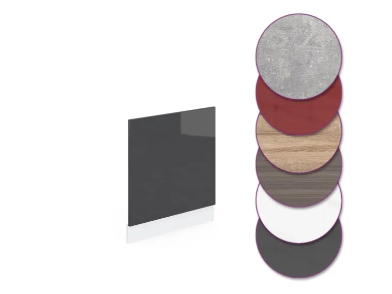 Vicco Frontblende R-Line Anthrazit Hochglanz/Weiß 60 cm ohne Arbeitsplatte
