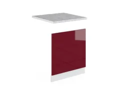 Vicco Frontblende R-Line Bordeaux Hochglanz/Weiß 60 cm ohne Arbeitsplatte