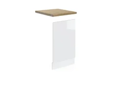 Vicco Frontblende R-Line Geschirrspüler Fronttür Weiß Hochglanz/Weiß 45 cm AP Eiche