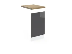 Vicco Frontblende R-Line Geschirrspüler Fronttür Anthrazit Hochglanz/Weiß 45 cm AP Eiche