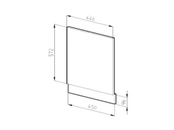 Vicco Frontblende R-Line Geschirrspüler Fronttür Anthrazit Hochglanz/Weiß 45 cm AP Eiche