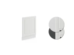 Vicco Frontblende R-Line Geschirrspüler Fronttür Weiß Landhaus/Weiß 45 cm ohne Arbeitsplatte