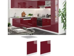 Vicco Frontblende R-Line Geschirrspüler Fronttür Rot/Weiß 60 cm ohne Arbeitsplatte