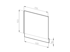 Vicco Frontblende R-Line Goldkraft Eiche/Anthrazit 60 cm ohne Arbeitsplatte