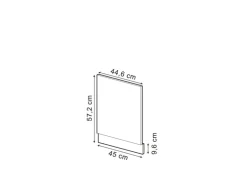 Vicco Frontblende R-Line Geschirrspüler Fronttür Edelgrau 45 cm AP Eiche
