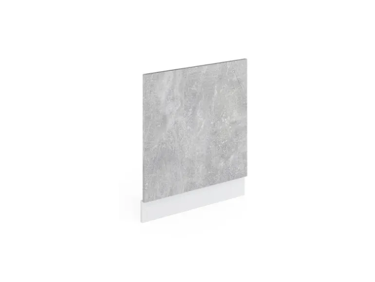 Vicco Frontblende R-Line Geschirrspüler Fronttür Beton/Weiß 60 cm ohne Arbeitsplatte