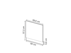 Vicco Frontblende R-Line Schwarz Hochglanz/Weiß 60 cm ohne Arbeitsplatte