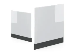 Vicco Frontblende R-Line Weiß Hochglanz/Anthrazit 60 cm ohne Arbeitsplatte