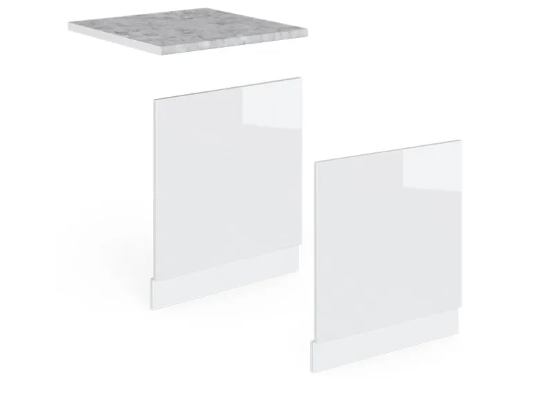 Vicco Frontblende R-Line Weiß Hochglanz/Weiß 60 cm ohne Arbeitsplatte