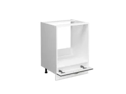 Vicco Herdumbauschrank Fame-Line Herdschrank Anthrazit-Gold/Weiß 60 cm AP Eiche