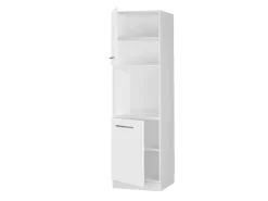 Vicco Herdumbauschrank Fame-Line Weiß Hochglanz/Weiß 60 cm mit Offenem Regal