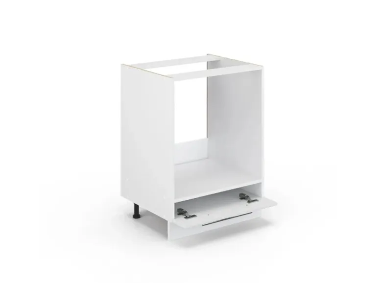 Vicco Herdumbauschrank Fame-Line Herdschrank Weiß Hochglanz/Weiß 60 cm AP Eiche