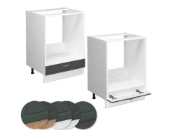 Vicco Herdumbauschrank Fame-Line Anthrazit-Gold/Weiß 60 cm ohne Arbeitsplatte