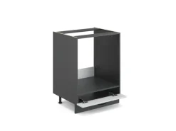 Vicco Herdumbauschrank Fame-Line Weiß Landhaus/Anthrazit 60 cm ohne Arbeitsplatte
