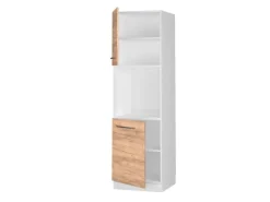 Vicco Herdumbauschrank Fame-Line Goldkraft Eiche/Weiß 60 cm mit Offenem Regal