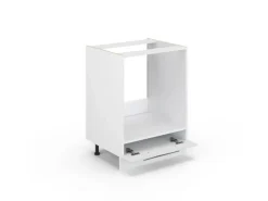 Vicco Herdumbauschrank Fame-Line Weiß Hochglanz/Weiß 60 cm AP Anthrazit