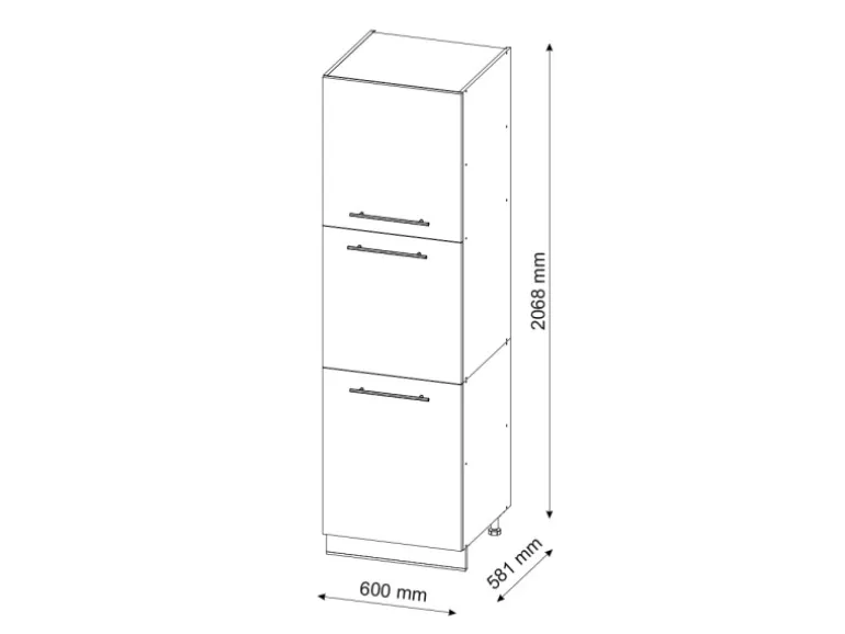 Vicco Herdumbauschrank Fame-Line Herdschrank Goldkraft Eiche/Weiß 60 cm