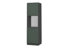 Vicco Herdumbauschrank Fame-Line Grün-Gold Landhaus/Anthrazit 60 cm Offen