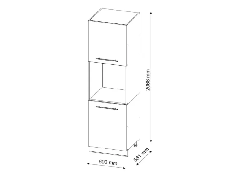 Vicco Herdumbauschrank Fame-Line Grün-Gold Landhaus/Anthrazit 60 cm Offen