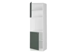 Vicco Herdumbauschrank Fame-Line Herdschrank Grün-Gold Landhaus/Weiß 60 cm Offen