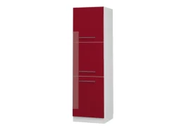 Vicco Herdumbauschrank Fame-Line Herdschrank Bordeaux Hochglanz/Weiß 60 cm