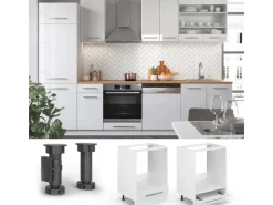 Vicco Herdumbauschrank Fame-Line Weiß Hochglanz 60 cm ohne Arbeitsplatte