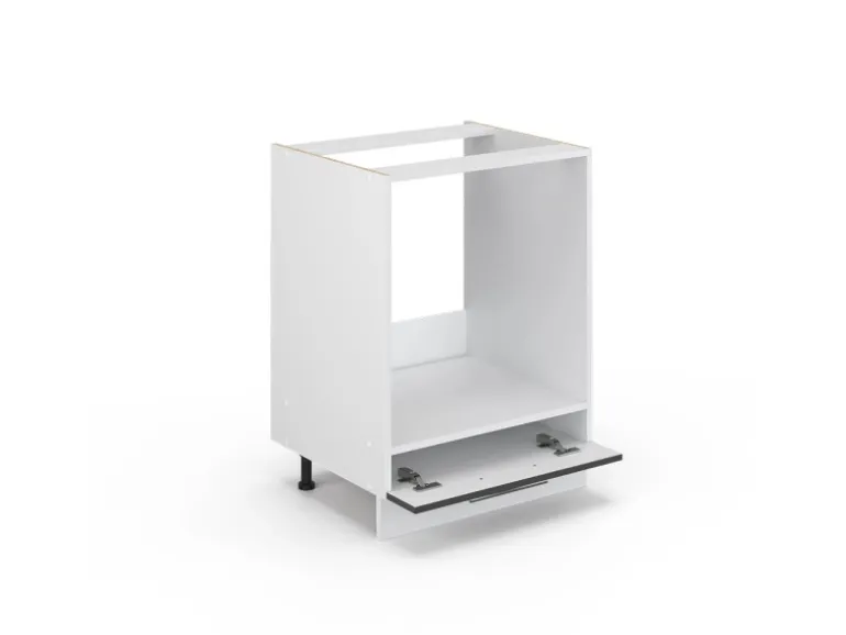 Vicco Herdumbauschrank Fame-Line Anthrazit Hochglanz/Weiß 60 cm AP Marmor