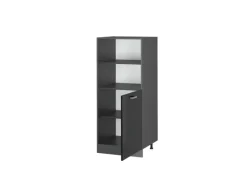 Vicco Herdumbauschrank R-Line Herdschrank Schwarz Hochglanz/Anthrazit 60 cm