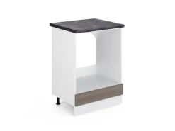 Vicco Herdumbauschrank R-Line Herdschrank Grau/Weiß 60 cm AP Anthrazit