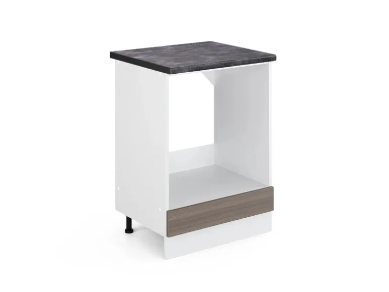 Vicco Herdumbauschrank R-Line Herdschrank Grau/Weiß 60 cm AP Anthrazit