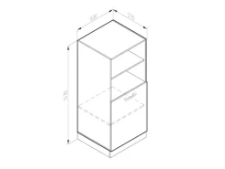 Vicco Herdumbauschrank R-Line Herdschrank Weiß Landhaus/Weiß 60 cm