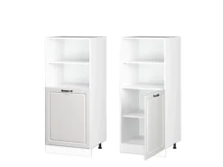 Vicco Herdumbauschrank R-Line Herdschrank Weiß Landhaus/Weiß 60 cm