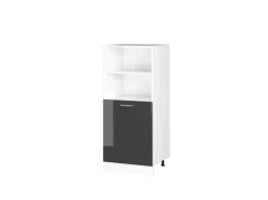 Vicco Herdumbauschrank R-Line Herdschrank Anthrazit Hochglanz/Weiß 60 cm