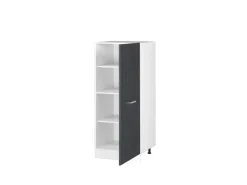 Vicco Herdumbauschrank R-Line Herdschrank Schwarz Beton/Weiß 60 cm