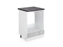 Vicco Herdumbauschrank R-Line Herdschrank Beton/Weiß 60 cm AP Anthrazit