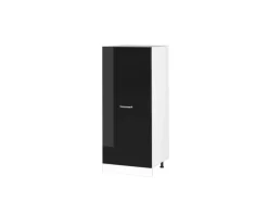 Vicco Herdumbauschrank R-Line Küchenkommode Schwarz Hochglanz/Weiß 60 cm