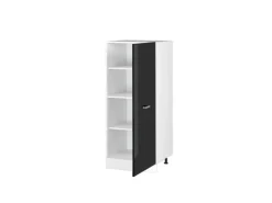 Vicco Herdumbauschrank R-Line Küchenkommode Schwarz Hochglanz/Weiß 60 cm