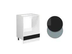 Vicco Herdumbauschrank R-Line Schwarz Hochglanz/Weiß 60 cm ohne Arbeitsplatte