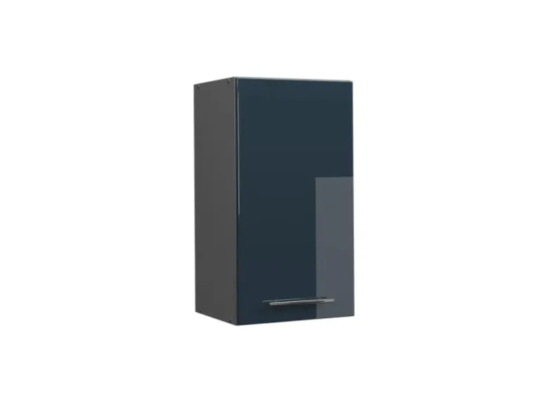 Vicco Hängeschrank Fame-Line Hängender Küchenschrank Dunkelblau Hochglanz/Anthrazit 40 cm
