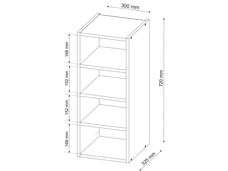 Vicco Hängeschrank Fame-Line Offener Küchenschrank Anthrazit 30 cm